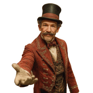 Charismatic Circus Ringmaster Vinyl Car Decal Sticker – Waterproof & UV-Resistant 3.4133333333333336"