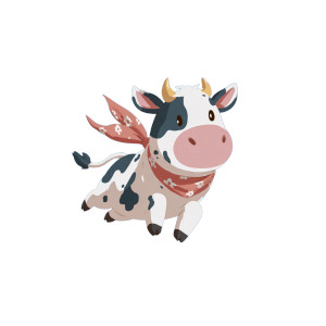 Flying Cow V2 Vinyl Car Decal Sticker – Waterproof & UV-Resistant 3.4133333333333336" Flying Cow V2 Vinyl Car Decal Sticker – Waterproof & UV-Resistant 3.4133333333333336"
