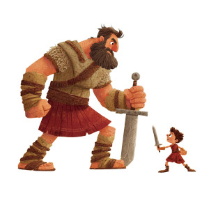 David And Goliath V5 Vinyl Car Decal Sticker – Waterproof & UV-Resistant 3.4133333333333336"