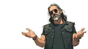 Confused Dad Staring Vinyl Car Decal Sticker – Waterproof & UV-Resistant 2.72"