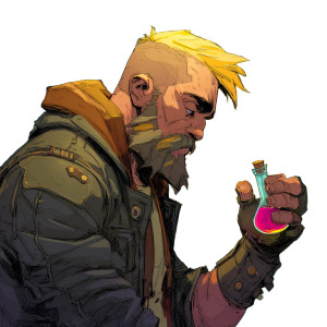 Blonde Shadowrun Dwarf Vinyl Car Decal Sticker – Waterproof & UV-Resistant 3.4133333333333336"