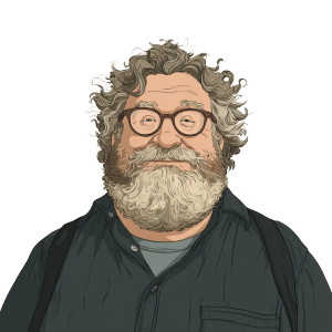 Graying Bearded Man Vinyl Car Decal Sticker – Waterproof & UV-Resistant 3.4133333333333336"