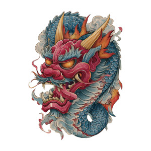 Oni Dragon Tattoo Vinyl Car Decal Sticker – Waterproof & UV-Resistant 3.4133333333333336" Oni Dragon Tattoo Vinyl Car Decal Sticker – Waterproof & UV-Resistant 3.4133333333333336"