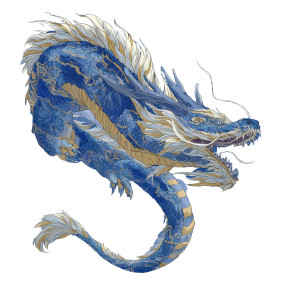 Azure Dragon V5 Vinyl Car Decal Sticker – Waterproof & UV-Resistant 6.826666666666667"