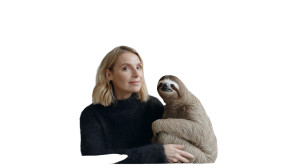 Blonde Woman & Sloth Vinyl Car Decal Sticker – Waterproof & UV-Resistant 5.4