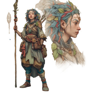 Wood Elf Druid V14 Vinyl Car Decal Sticker – Waterproof & UV-Resistant 3.4133333333333336"