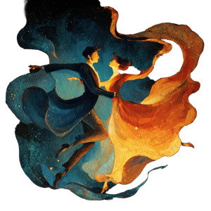 Cosmic Lovers V2 Vinyl Car Decal Sticker – Waterproof & UV-Resistant 3.4133333333333336"