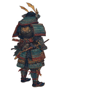 Samurai At Sea Vinyl Car Decal Sticker – Waterproof & UV-Resistant 3.4133333333333336"