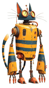 Robot Cat V5 Vinyl Car Decal Sticker – Waterproof & UV-Resistant 4.8533333333333335"