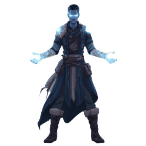 Celestial Warlock Vinyl Car Decal Sticker – Waterproof & UV-Resistant 3.4133333333333336"