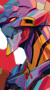 Evangelion Vector Art Vinyl Car Decal Sticker – Waterproof & UV-Resistant 4.906666666666666"