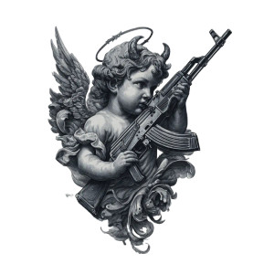 Demonic Cherub Tattoo Vinyl Car Decal Sticker – Waterproof & UV-Resistant 3.4133333333333336" Demonic Cherub Tattoo Vinyl Car Decal Sticker – Waterproof & UV-Resistant 3.4133333333333336"