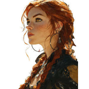 Pirate Woman Portrait V4 Vinyl Car Decal Sticker – Waterproof & UV-Resistant 6.826666666666667"