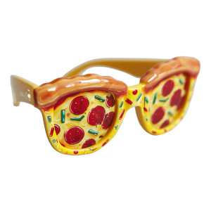 Pizza Sunglasses Vinyl Car Decal Sticker – Waterproof & UV-Resistant 3.4133333333333336"