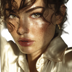 Glowing Freckled Beauty Vinyl Car Decal Sticker – Waterproof & UV-Resistant 3.4133333333333336"