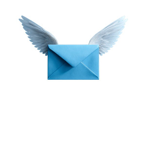 Winged Envelope Vinyl Car Decal Sticker – Waterproof & UV-Resistant 3.4133333333333336"