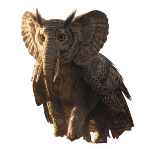 Owl-Elephant Hybrid Vinyl Car Decal Sticker – Waterproof & UV-Resistant 3.4133333333333336"