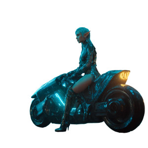 Cyberpunk Elf Rider Vinyl Car Decal Sticker – Waterproof & UV-Resistant 6.826666666666667"
