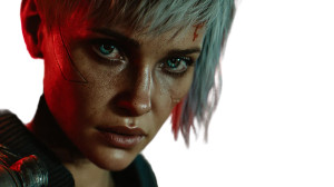 Cyberpunk Silver-Haired Woman V2 Vinyl Car Decal Sticker – Waterproof & UV-Resistant 2.72"