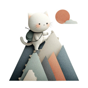 Climbing Cat V2 Vinyl Car Decal Sticker – Waterproof & UV-Resistant 3.4133333333333336"