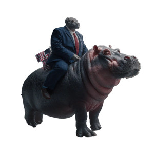 Alien Hippo Rider Vinyl Car Decal Sticker – Waterproof & UV-Resistant 3.4133333333333336"