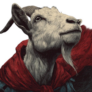 Courageous Goat Vinyl Car Decal Sticker – Waterproof & UV-Resistant 3.4133333333333336"