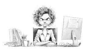 Angry Businesswoman Vinyl Car Decal Sticker – Waterproof & UV-Resistant 2.72" Angry Businesswoman Vinyl Car Decal Sticker – Waterproof & UV-Resistant 2.72"