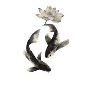 Koi Lotus Tattoo Vinyl Car Decal Sticker – Waterproof & UV-Resistant 3.4133333333333336" Koi Lotus Tattoo Vinyl Car Decal Sticker – Waterproof & UV-Resistant 3.4133333333333336"