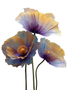 Delicate Poppy Flowers Vinyl Car Decal Sticker – Waterproof & UV-Resistant 8.213333333333333"