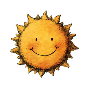 Happy Sun V2 Vinyl Car Decal Sticker – Waterproof & UV-Resistant 3.4133333333333336"