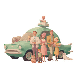 Jetsons Family Vinyl Car Decal Sticker – Waterproof & UV-Resistant 6.826666666666667"