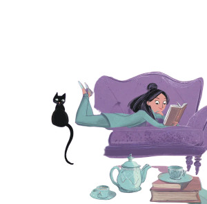 Girl Reading With Cat V3 Vinyl Car Decal Sticker – Waterproof & UV-Resistant 3.4133333333333336" Girl Reading With Cat V3 Vinyl Car Decal Sticker – Waterproof & UV-Resistant 3.4133333333333336"