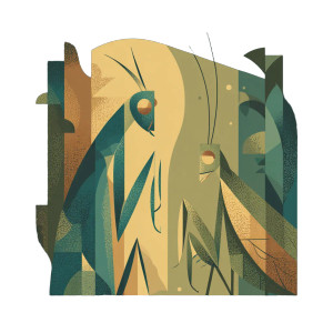 Masked Mantis Encounter Vinyl Car Decal Sticker – Waterproof & UV-Resistant 3.4133333333333336"