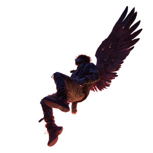 Falling Fiery Angel Vinyl Car Decal Sticker – Waterproof & UV-Resistant 3.4133333333333336"