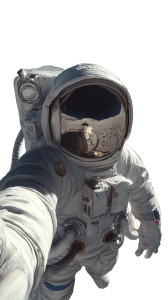 Moon Selfie Astronaut V2 Vinyl Car Decal Sticker – Waterproof & UV-Resistant 9.706666666666667"