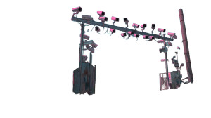 Pink Surveillance Cameras Vinyl Car Decal Sticker – Waterproof & UV-Resistant 2.72"