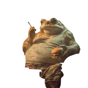 Fat Frog Smoker Vinyl Car Decal Sticker – Waterproof & UV-Resistant 3.4133333333333336"