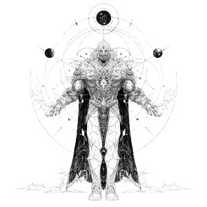 Cosmic Deity Art Vinyl Car Decal Sticker – Waterproof & UV-Resistant 6.826666666666667"