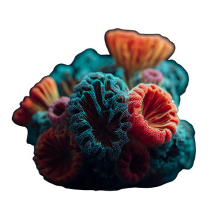 Coral Close-Up Vinyl Car Decal Sticker – Waterproof & UV-Resistant 3.4133333333333336"