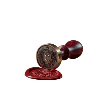 Crest Monogram Stamp Vinyl Car Decal Sticker – Waterproof & UV-Resistant 6.826666666666667"