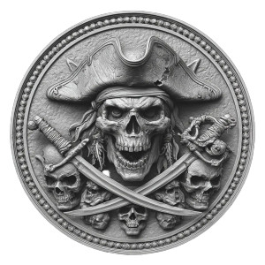 Undead Pirate Emblem Vinyl Car Decal Sticker – Waterproof & UV-Resistant 6.826666666666667"