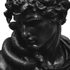 Statue With Snake Vinyl Car Decal Sticker – Waterproof & UV-Resistant 6.826666666666667"