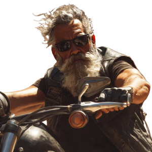 Biker On Harley V2 Vinyl Car Decal Sticker – Waterproof & UV-Resistant 3.4133333333333336"