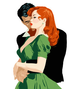 Vintage Couple Embrace V2 Vinyl Car Decal Sticker – Waterproof & UV-Resistant 4.0"