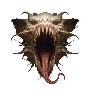 Six-Eyed Horror Monster Vinyl Car Decal Sticker – Waterproof & UV-Resistant 3.4133333333333336"