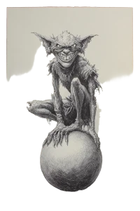 Angry Goblin Drawing Vinyl Car Decal Sticker – Waterproof & UV-Resistant 4.4
