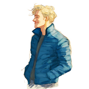 Handsome Blond Man V2 Vinyl Car Decal Sticker – Waterproof & UV-Resistant 3.4133333333333336"