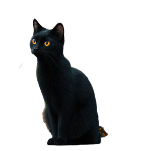 Peacock-Tailed Cat Vinyl Car Decal Sticker – Waterproof & UV-Resistant 3.4133333333333336"