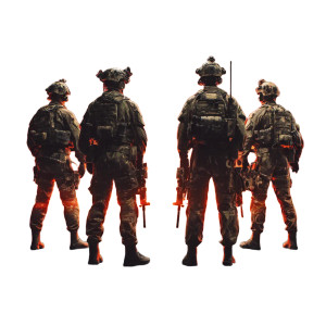 Silhouetted Soldiers Vinyl Car Decal Sticker – Waterproof & UV-Resistant 6.826666666666667" Silhouetted Soldiers Vinyl Car Decal Sticker – Waterproof & UV-Resistant 6.826666666666667"