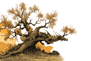 Ancient Juniper Dragon Vinyl Car Decal Sticker – Waterproof & UV-Resistant 2.986666666666667"